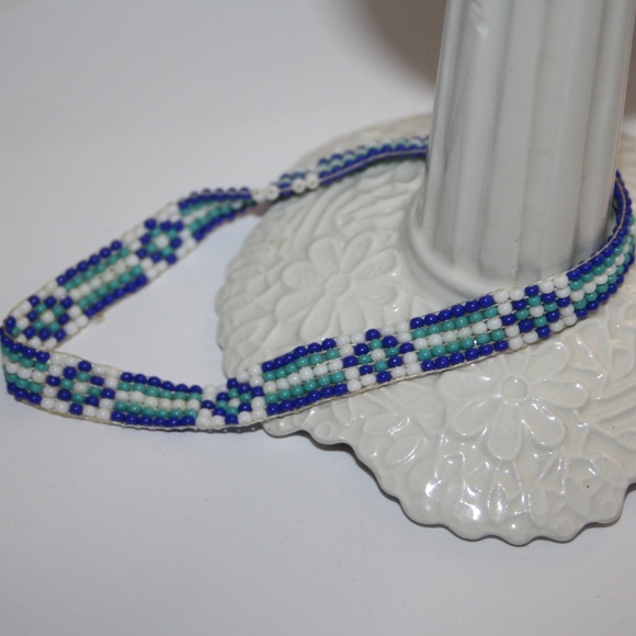 Vintage Jewelry - Vintage beaded festival anklet 9.5"